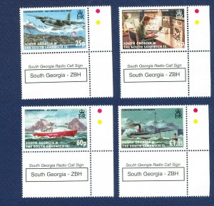 SOUTH GEORGIA - # 344-347 - MNH - Communication, Ship, airplane - 2006