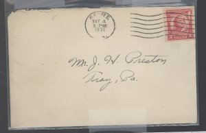 US 690 Sayre, PA 1931 Cover