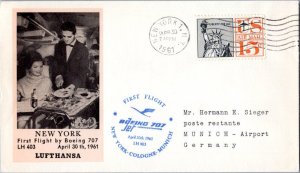 United States U.S. First Flight 15c Redrawn Statue of Liberty Air Issue 1961 ...