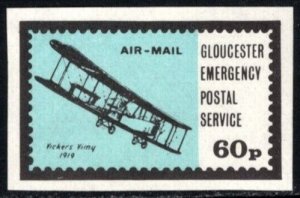 1971 Great Britain 60 Pence Gloucester Emergency Postal Service Air Mail MNH