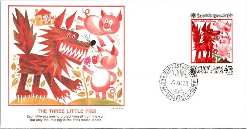 Hungary 1979 FDC - The Three Little Pigs - Budapest - J8787