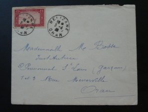 air mail cover postmark Relizane Algeria 1938