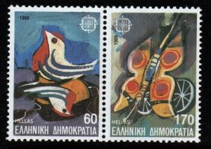 GREECE SG1825/6A 1989 EUORPA CHILDRENS TOYS MNH