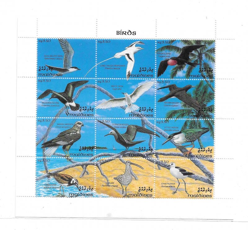 Maldives 1993 Birds Sheet Sc 1871 MNH C15