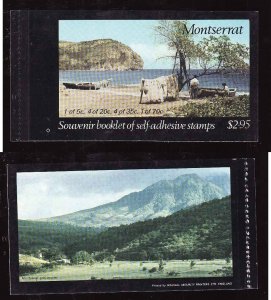 Montserrat-Sc#322a-unused booklet with 2 panes of self-adhesive stamps-Artifacts