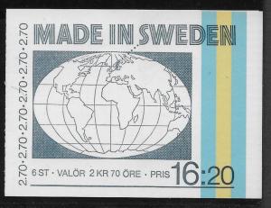 SWEDEN SC# 1501a  COMP BKLT/6  VF/MNH 1984