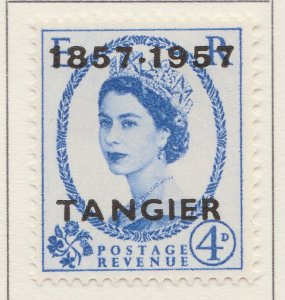 1957 BRITISH MOROCCO TANGIER WMK ST Edward's Crown 4d MH* Stamp A30P5F40720-