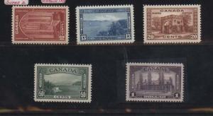 Canada #241 - #245i XF/NH Set