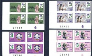 1984 Senegal Boy Scouts 75th anniversary BP IMP blocks