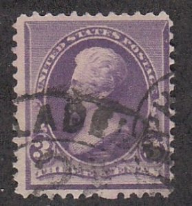 United State  # 221, Andrew Jackson, Used, 1/3 Cat.
