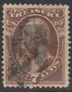 U.S. Scott #O76 Garfield - Treasury Dept. - Official Stamp - Used Single