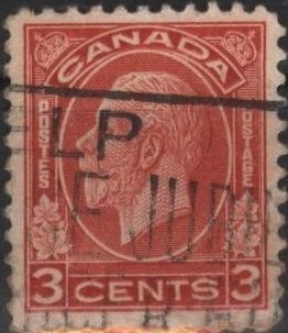 Canada 197 (used) 3c George V, deep red (1932)