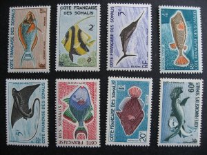 Somali Coast fish set Sc 275-82 MNH check them out!