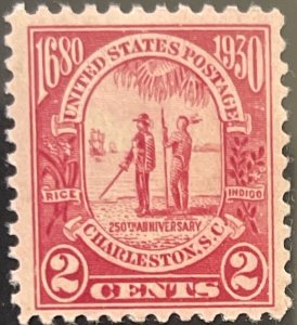 Scott #683 1930 2¢ Charleston 250th Anniversary MNH OG