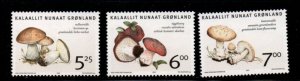 Greenland Scott 446-48 2005 Mushrooms stamp set  mint NH