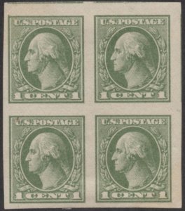 US 531 MH VF 1 Cent Washington Block of 4