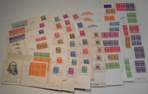 1938 Presidential Series Prexy Sc 803-807a set of 53 FDCs coils, booklets, eye