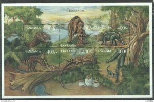 Tanzania Fauna Reptiles Dinosaurs 1Kb ** Stamps Pk027