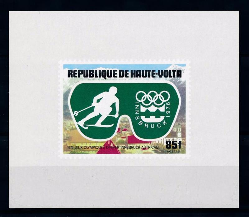 [55723] Burkina Faso 1975 Olympic games Skiing MNH Sheet