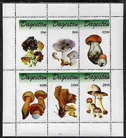 DAGESTAN - 1998 - Fungi #4 - Perf 6v Sheet - Mint Never Hinged - Private Issue