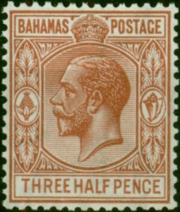 Bahamas 1934 1 1/2d Brown-Red SG117 V.F MNH