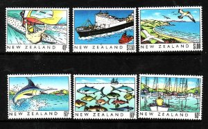 New Zealand-Sc#964-9-unused NH set-Heritage-The Sea-1989-id8-