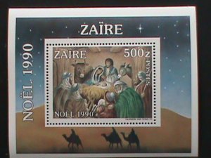 ZAIRE STAMP: 1990 SC#1258   CHRISTMAS SHEET  MNH S/S. MOST DEMAND. VERY RARE