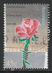 1998 Australia - Sc 1712 - used VF - 1 single - Human Rights