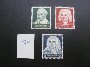 Germany 1935 MNH SC 456-458 SET XF 32 EUROS (134)