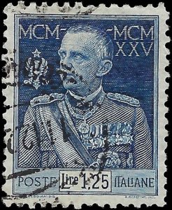 1926 Italy 1.25l - Scott 177a, Perf 11 - Canceled - Solid - Cat= $125 Centering!