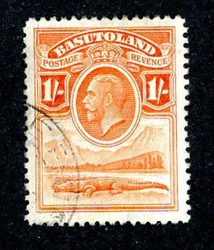 1933 Basutoland Sc #7 used cv.$5 ( 9172 BCXX5 )