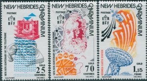 New Hebrides 1976 SG208-210 Telephone set MNH 