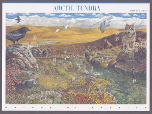 US 3802 MNH 2003 37¢ ARCTIC TUNDRA Full Pane of 10