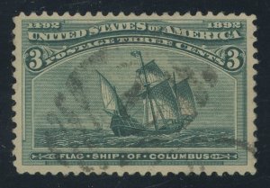 USA 232 - 3 cent Columbian Exposition - VF Used