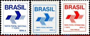 2139 2201 2218 BRAZIL 1988 1989 LOGOTYPE OF THE POST OFFICE, SET MNH