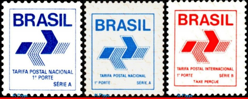 2139 2201 2218 BRAZIL 1988 1989 LOGOTYPE OF THE POST OFFICE, SET MNH