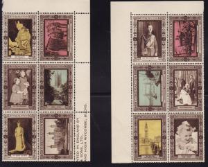 Great Britain 1937 45 Coronation Labels out of a Set of 60 Gummed Labels VF/NH