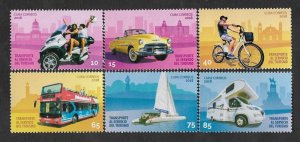 SE)2018 CUBA TRANSPORTATION AT THE SERVICE OF TOURISM, 6 STAMPS MNH