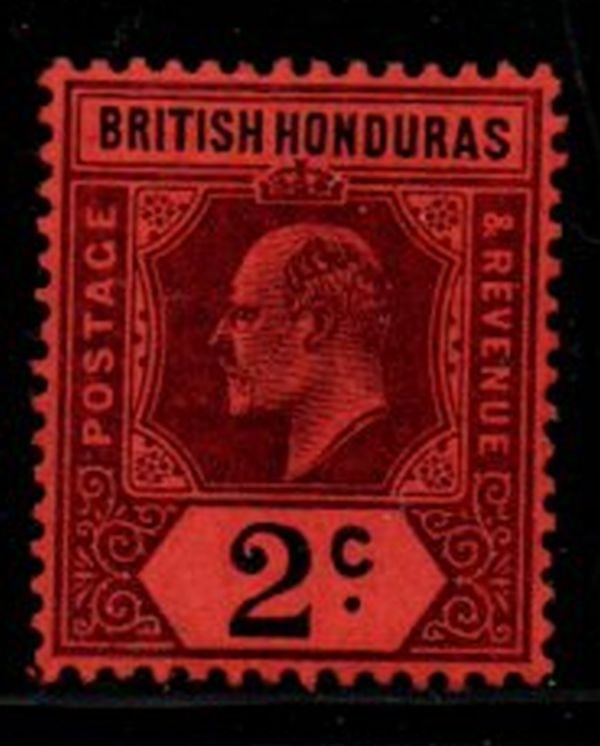 British Honduras Sc 63 1904 2 c violet & black Edward VII stamp mint