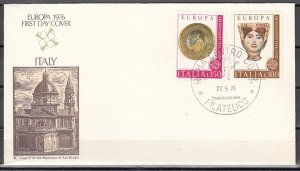 Italy, Scott cat. 1224-1225. Europa issue. First day cover. ^