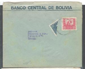 BOLIVIA (P2307BB) 1944 CHINCHILLA 80C+ 75C BISECT ON BANK COVER TO CRURO