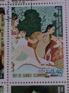 ​GUINEA EQUATORIAL STAMP-1974 WORLD FAMOUS NUDE PAINTING CTO-MNH STAMP SHEET -