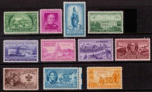 1950 Complete Commemorative Singles Set, MNH