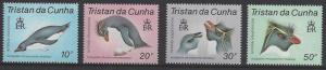 Tristan da Cunha #408-11 MNH set, Rockhopper peuguins, issued 1987