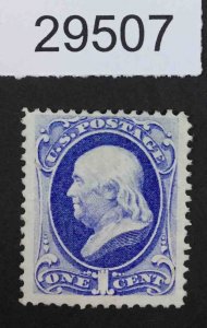 US STAMPS  #156 MINT OG H  $225 LOT #29507