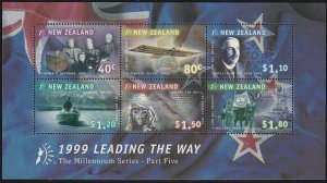 NEW ZEALAND 1999 Leading the Way mini sheet MNH - scarce ACS cat NZ$50.....B5577