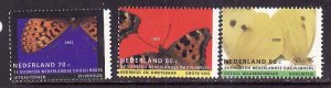 Netherlands-Sc#830-2- id7-unused NH set-Butterflies-Insects-1993-