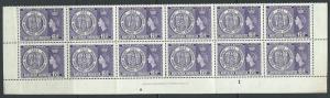 Northern Rhodesia  SG 59 MUH  Bottom Sheet Block x 12 Pla...