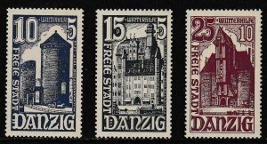 Danzig 1936 Scott B15-B19 Landmarks Complete (5) XF/NH