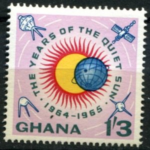 Ghana Sc#166 MNH, 1sh3p multi, International Quiet Sun Year (1964)